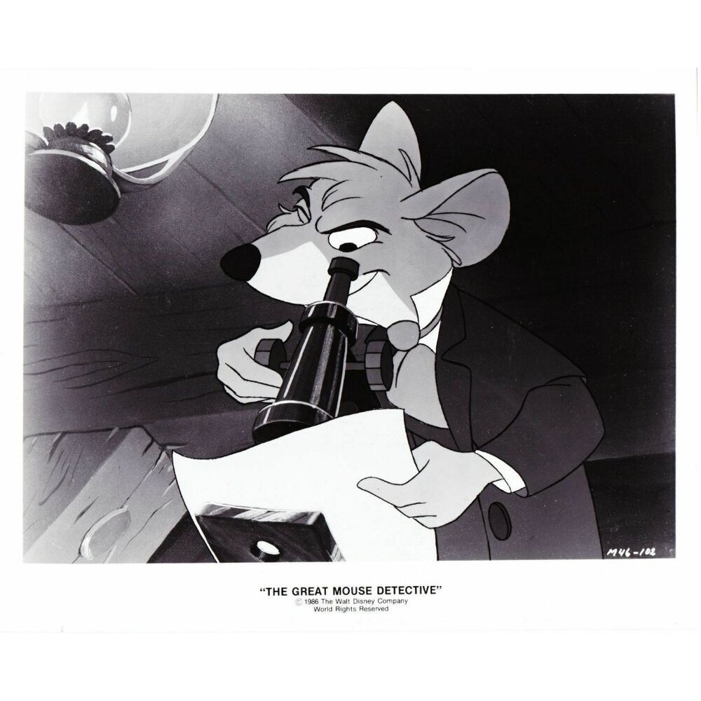 Basil Of Baker Street Promo Photograph Disney The Great Mouse Detective 1986
